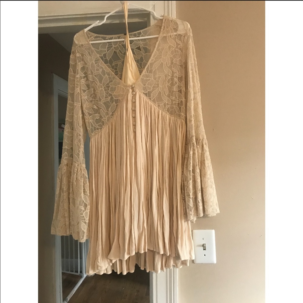 Free People Lace Bell Sleeve Dress